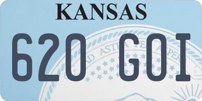 KS license plate 620GOI