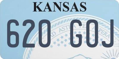 KS license plate 620GOJ