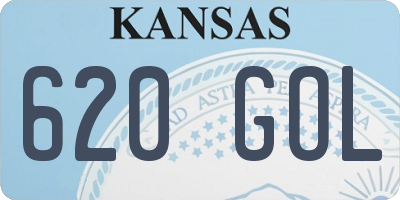 KS license plate 620GOL