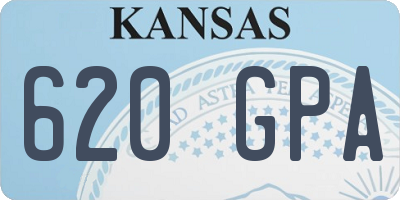 KS license plate 620GPA