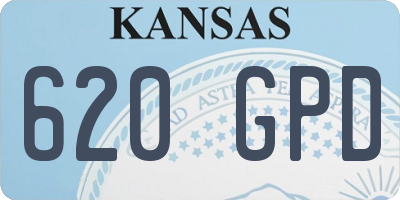 KS license plate 620GPD