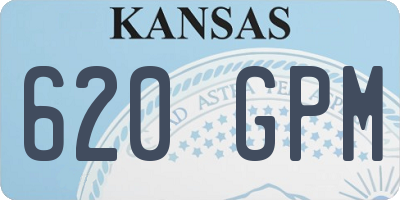 KS license plate 620GPM