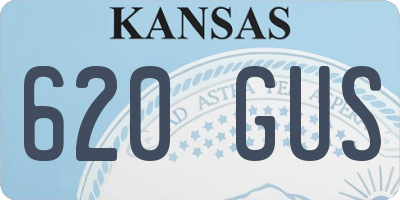 KS license plate 620GUS