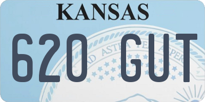 KS license plate 620GUT