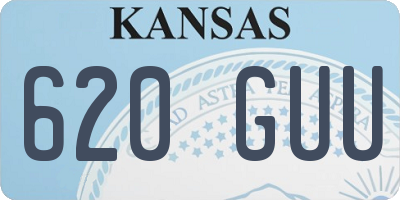 KS license plate 620GUU