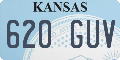 KS license plate 620GUV