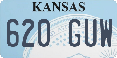 KS license plate 620GUW