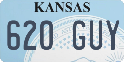 KS license plate 620GUY
