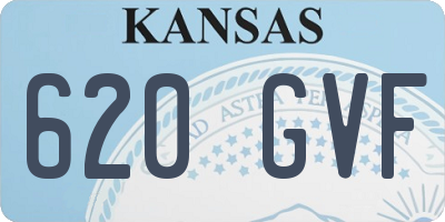 KS license plate 620GVF