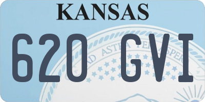 KS license plate 620GVI