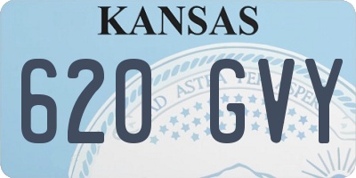 KS license plate 620GVY