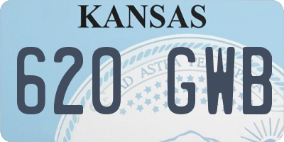 KS license plate 620GWB