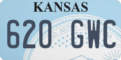 KS license plate 620GWC