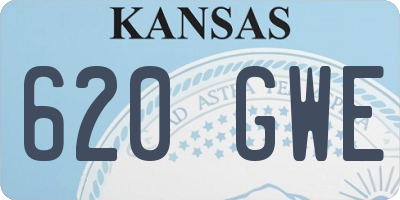 KS license plate 620GWE
