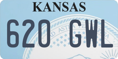 KS license plate 620GWL