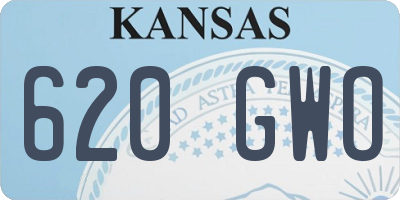KS license plate 620GWO