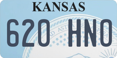 KS license plate 620HNO