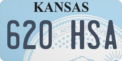 KS license plate 620HSA