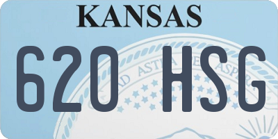 KS license plate 620HSG