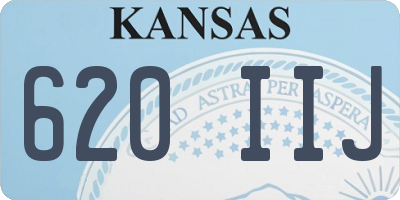 KS license plate 620IIJ