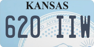 KS license plate 620IIW