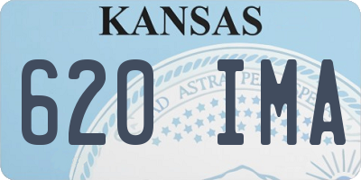 KS license plate 620IMA