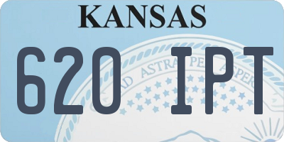 KS license plate 620IPT