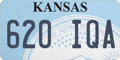 KS license plate 620IQA