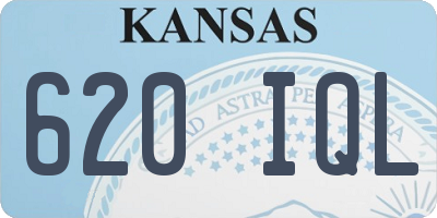 KS license plate 620IQL