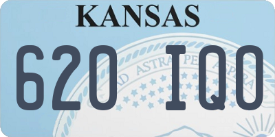 KS license plate 620IQO