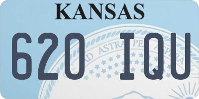 KS license plate 620IQU