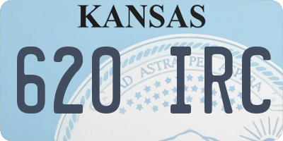 KS license plate 620IRC