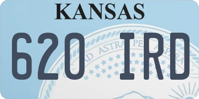 KS license plate 620IRD
