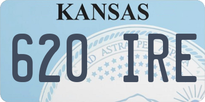 KS license plate 620IRE