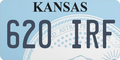 KS license plate 620IRF