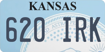 KS license plate 620IRK