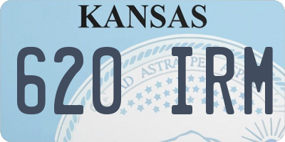 KS license plate 620IRM