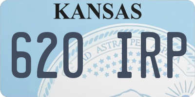 KS license plate 620IRP
