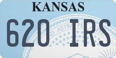 KS license plate 620IRS