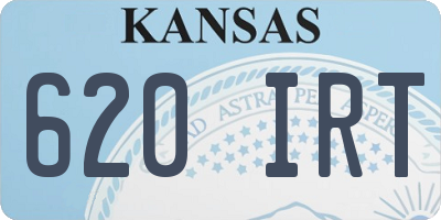 KS license plate 620IRT