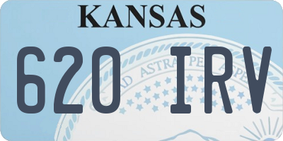 KS license plate 620IRV