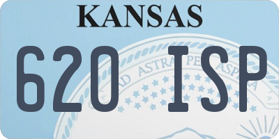 KS license plate 620ISP