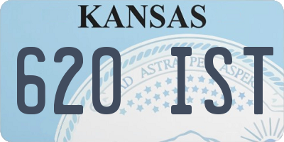 KS license plate 620IST