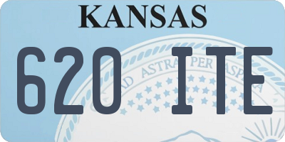 KS license plate 620ITE