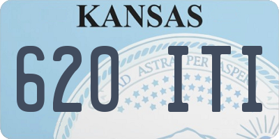 KS license plate 620ITI