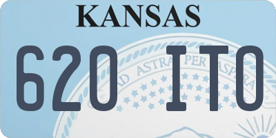 KS license plate 620ITO