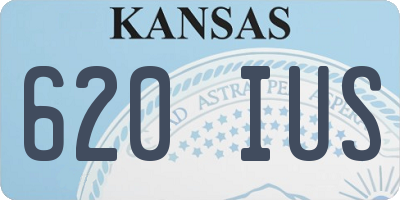 KS license plate 620IUS