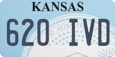 KS license plate 620IVD