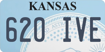 KS license plate 620IVE