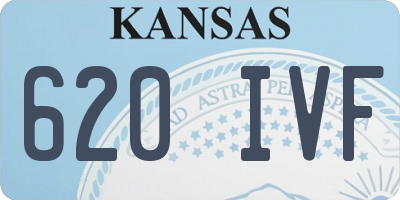 KS license plate 620IVF